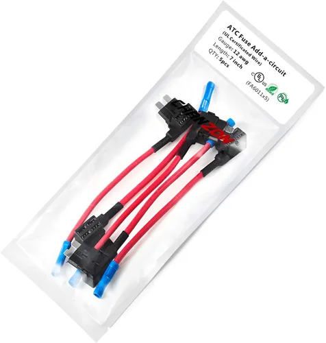Miniatura 4 de [Cable UL] Chanzon 5 unids 12awg Add-a-Circuit Fusible Tap Adaptador ATC/ATO/Soporte de fusible estándar para 35A Automotriz Coche Motocicleta