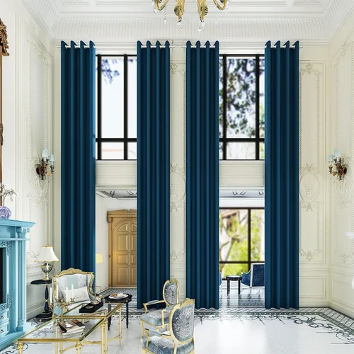 Miniatura 12 de Cortinas opacas para sala de estar y dormitorio, cortinas con aislamiento térmico para oscurecer la habitación, cortinas de techo alto, 72-240