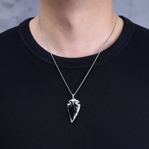 Miniatura 3 de COAI Arrowhead Raw Stone Colgante Collares para Parejas