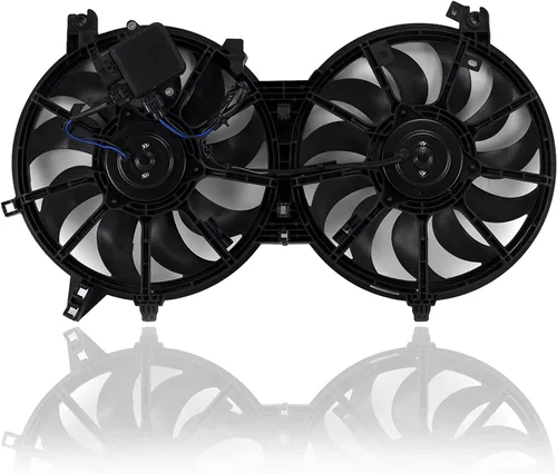 Miniatura 2 de Conjunto de ventilador de condensador y radiador dual, compatible con Pacific Best Inc./repuesto para IN3115108 07-08 Infiniti G35 Sedan, 08-13 G37