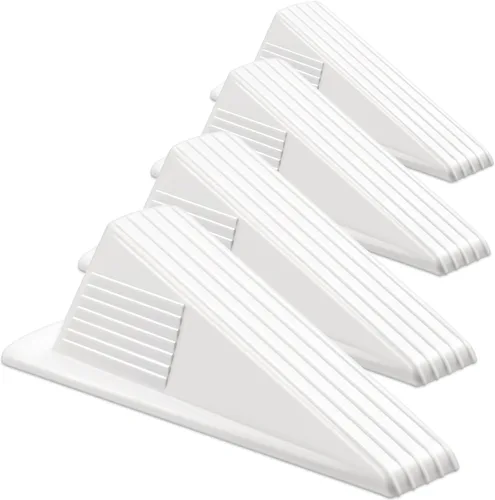 Miniatura 32 de Frienda 4 Piezas Topes de Puerta Jumbo Resistentes Tope de Puerta Alto hasta 2 pulgadas Cuña Alta TPR Cuña Grande Apilable Gran Tope de Goma