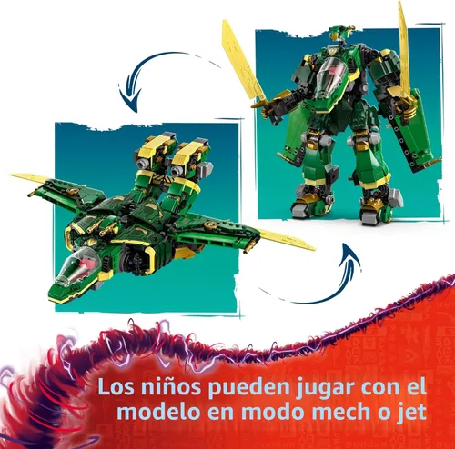Miniatura 3 de LEGO NINJAGO Lloyd's Jet Mech Juguete de Construcción - Kit de construcción de modelos para niños y niñas, a partir de 9 años, juego transformador