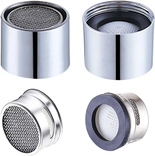 Aireador de Grifo con Rosca Hembra Cromado de Latón Macizo Aireadores de Grifo de Cocina y Filtro de Fregadero de Baño, Aireador de 55/64 pulgadas