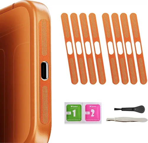 Funda antipolvo de metal para altavoz iPhone 17 Pro Max, protector de malla antipolvo, cero pérdida de sonido, ajuste invisible, compatible con