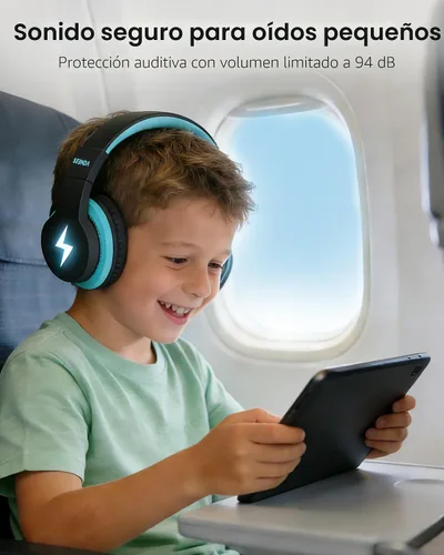 Miniatura 2 de seenda Auriculares Bluetooth para Niños Varones, JCH-01 Auriculares Inalámbricos para Niños para Escuela, Volumen Limitado 85/94dB, 45H
