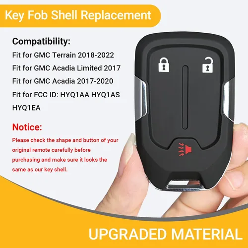 Miniatura 2 de Funda de reemplazo para llavero Compatible con GMC Terrain Yukon Yukon XL Chevrolet Suburban Tahoe Control remoto de entrada sin llave Funda