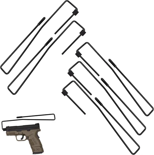 Miniatura 6 de Hold Up Displays Estante seguro para pistola o estantería de almacenamiento de pistola montada en estantería, HD84, negro 3 PAQUETES