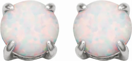 Miniatura 53 de Amazon Essentials Aretes redondos de plata de ley con piedra natal (anteriormente colección Amazon)