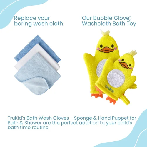 Miniatura 5 de TruKid Yumberry Bubble Podz & BubbleGlove Set – Cápsulas de baño de burbujas con 2 guantes de lavado para niños y niños pequeños