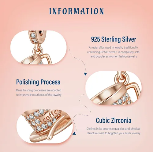 Miniatura 100 de Amufer S925 Charms for Women, compatible with Pandora Bracelets and Necklaces, Jewelry Gift