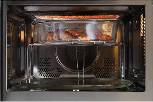 Miniatura 9 de GE GCST10A1WSS Horno de microondas de convección de 1.0 pies cúbicos, microondas de encimera de 1050W con función Air Fry y bandeja crujiente