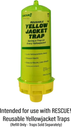 Miniatura 8 de RESCUE! Yellowjacket - Cartucho atractante (suministro para 10 semanas) – para trampas de chaqueta amarilla reutilizables RESCUE! – (paquete de 9)