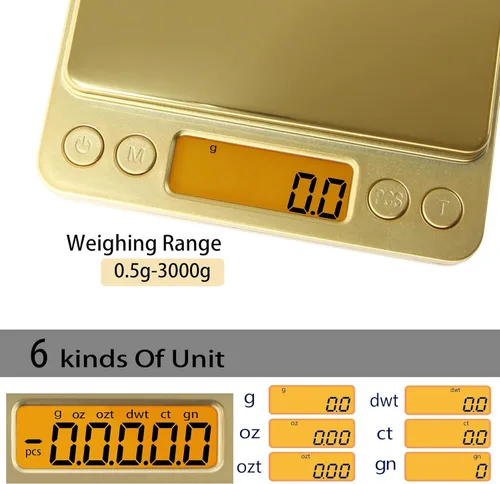 Miniatura 2 de Fuzion Báscula digital de cocina, báscula de precisión de 105.82 oz/0.00 oz con 2 bandejas, pequeña báscula digital de gramos y onzas, escala