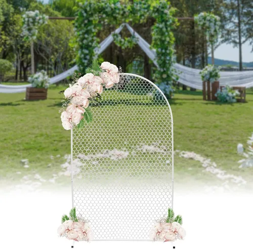 Miniatura 4 de Soporte de arco de boda de 6.6 x 3.9 pies, soporte de marco de arco de metal para decoración de fondo, soporte de fondo de fotografía de arco