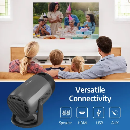 Miniatura 3 de Philips, Proyector de cine en casa Neopix 150, Full HD 1920 x 1080p, giratorio de 180 grados, fuente de luz LED, modo espejo, WLAN 6, sonido estéreo