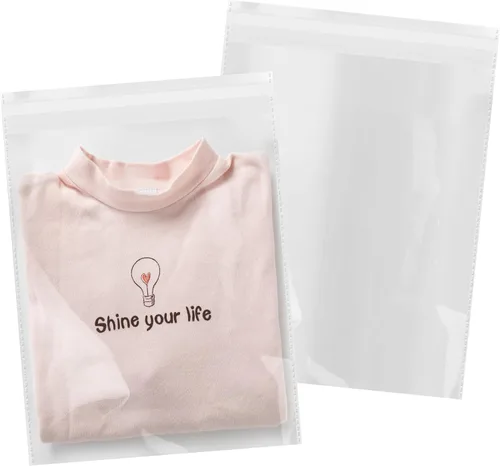 Miniatura 9 de iMailer - 100 unidades - Bolsas de celofán transparente de 10 x 13 pulgadas con autosellado - Bolsas grandes de plástico resellables de polietileno