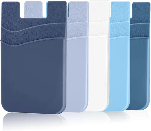 Miniatura 11 de SS Billetera negra para teléfono, tarjetero adhesivo para iPhone, Samsung Galaxy y cualquier teléfono inteligente, paquete de 3