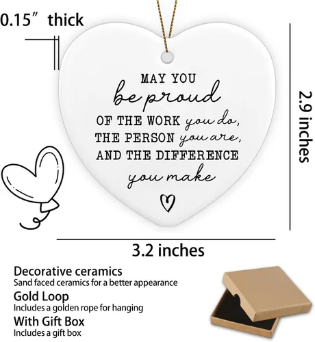 Miniatura 2 de Letrero de recuerdo con texto en inglés «May You Be Proud of the Work You Do the Person You Are and the Difference You Make Thank You», placa de Que