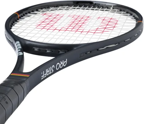 Miniatura 5 de Wilson Pro Staff 97 - Raquetas clásicas de tenis para adultos, ensartadas con Sensation 16 Natural a media tensión de rango