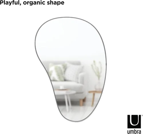 Miniatura 3 de Umbra Espejo de pared Pebble de 24 x 36 pulgadas, diseño moderno, titanio