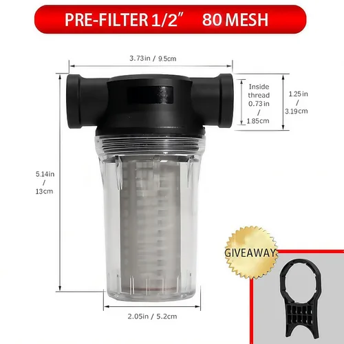 Miniatura 2 de BUPUROTT Filtro de Entrada de Colador de Bomba de Agua para Lavadora de Alta Presión, Accesorio de Filtro de Sedimentos, Pantalla de Malla 80