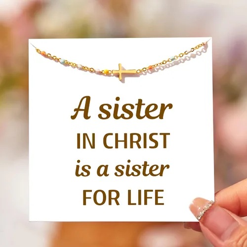 Miniatura 6 de STORYJEWELLERY Friend Bracelet, Friendship Gifts for Women, Friendship Bracelets, Cross Bracelets, BFF Gift, Birthday Gifts for Friend, Religious &
