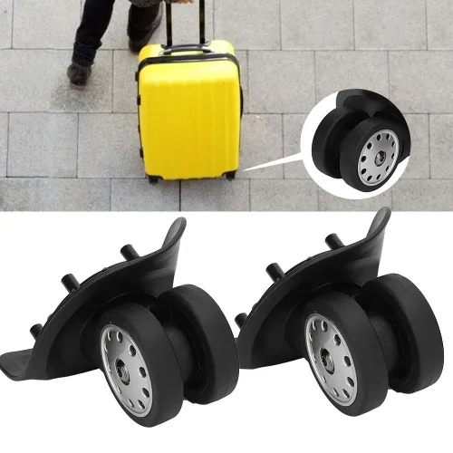 Miniatura 4 de Multihole Maleta Rueda, un par A88 Negro Equipaje Multiagujero Rueda Universal Maleta Reemplazo Suministros al Aire Libre