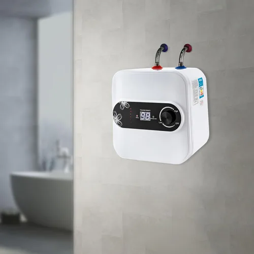 Miniatura 6 de DHBREK Calentador de agua eléctrico con mini-tanque, 110 V, 2.1 galones, 1.5 KW, blanco, punto de uso instantáneo, calentador de agua caliente