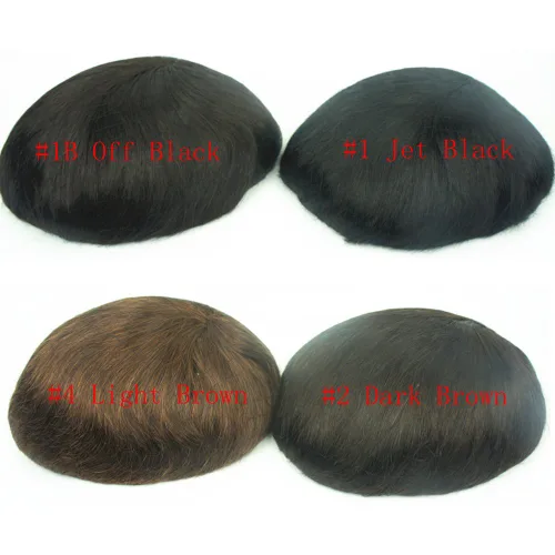 Miniatura 6 de Tupé de piel PU para hombre NLW, piezas de cabello humano europeo para hombre, sistema de reemplazo de unidades de parche para prótesis capilar