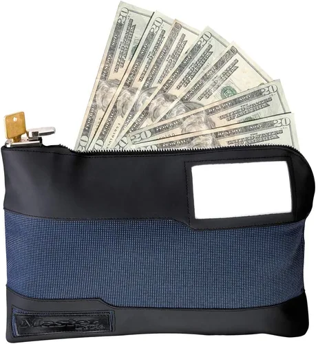 Miniatura 2 de Bolsa con cierre de seguridad 7120D de Master Lock, 10" x 8 5/8" x 1 7/8", Azul, 7120D