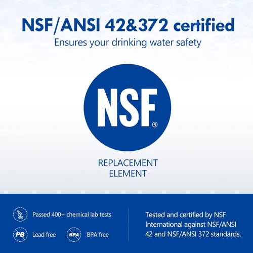 Miniatura 2 de VORTOPT Reemplazo Certificado NSF para Filtro de Agua de Grifo T1-ACF/T2-ACF/T6-CTO, Vida Útil de 3-6 Meses, Reduce Cloro, Sabor y Olor Filtro T1/T2