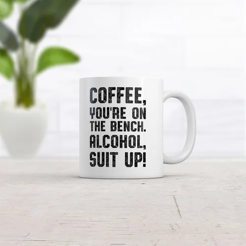 Miniatura 2 de Crazy Dog T-Shirts Taza de café divertida – Cita de alcohol vs café – Regalo sarcástico para bebedores, amigos y compañeros de trabajo – Taza