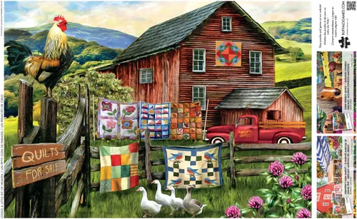 Miniatura 6 de Buffalo Games Tom Wood - Rompecabezas de 500 piezas A Little Bit of Heaven de 21.25 x 15 pulgadas, tema de granja, rompecabezas de tablero