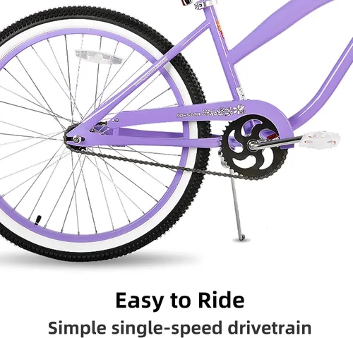 Miniatura 5 de JOYSTAR Bicicleta de crucero de playa de 20", 24", 26" para niñas, niños, hombres y mujeres, bicicletas de crucero para niños de una sola velocidad