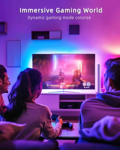 Miniatura 6 de Barra de luz LED inteligente, retroiluminación de TV, iluminación ambiental, compatible con Alexa, barra de luz RGB para habitación con 16 millones
