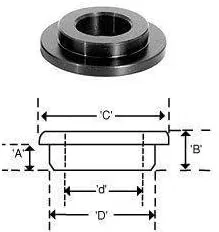 Amana Tool - Bujes reductores BU-568 Shaper Cutter 'T' (con brida) 1-1/4 a 1