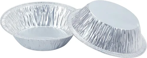 Miniatura 3 de Waytiffer Paquete de 50 moldes para tartas de 5 pulgadas, mini latas para tartas de papel de aluminio desechables resistentes, moldes para hornear