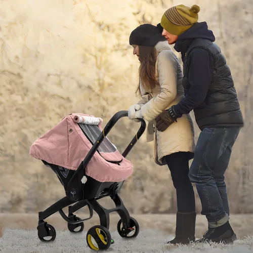 Miniatura 7 de Funda de asiento de automóvil impermeable para bebé, funda de asiento de automóvil infantil con lunares de visón 3D con 2 rejillas de ventilación