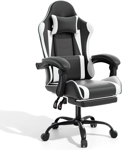 Miniatura 13 de Magshion Silla de juegos, silla ergonómica para computadora con reposabrazos de acoplamiento, silla de videojuegos de altura ajustable con Negro