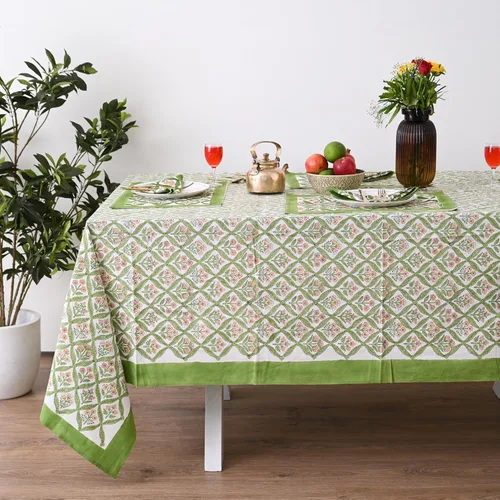 Miniatura 28 de Funda de mesa impresa a mano con diseño exquisito, tela de algodón premium, perfecta para comedor y decoración, mantel de mesa