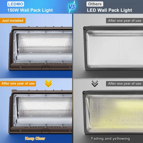 Miniatura 3 de ledmo Paquete de Pared LED de 150W con Fotocélula de Anochecer a Amanecer 5000K Impermeable Luminaria Comercial para Exteriores 21000lm 100-277V