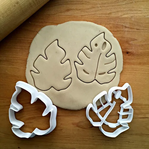 Miniatura 2 de Sweet Prints Inc Set of 2 Tropical Leaf Cookie Cutters - Dishwasher Safe