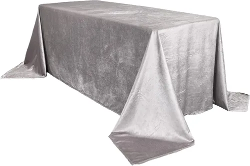 Miniatura 14 de YOUR CHAIR COVERS - Manteles rectangulares de terciopelo real - Mantel sin costuras de alta calidad para mesas rectangulares estándar de 5.9 ft