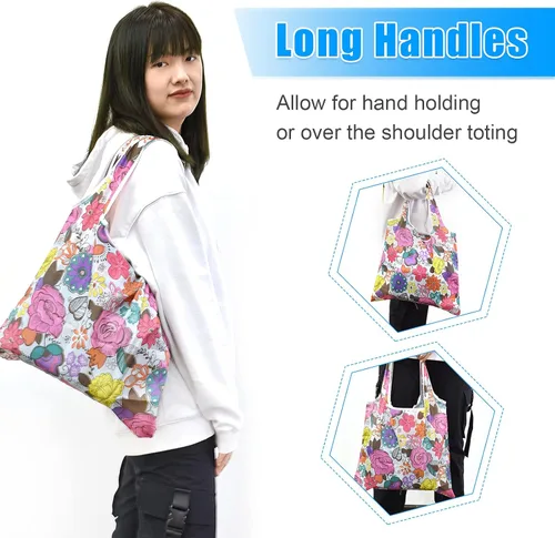 Miniatura 3 de 6 bolsas de comestibles reutilizables extragrandes de 50 libras, bolsas de compras plegables para comestibles, bolsa de playa, bolsas de nailon