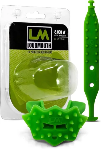 Miniatura 16 de Loudmouth - Protector bucal de fútbol, boquilla de fútbol 3D SpikeSurge con correa, se adapta a adultos y jóvenes, accesorios de fútbol
