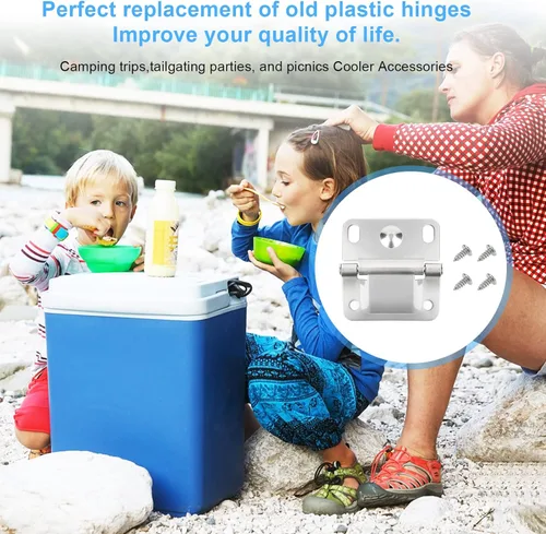 Miniatura 7 de Coleman - Bisagras de repuesto para bisagras de acero inoxidable 5253 6262 6270 5250 5286b para bisagras Coleman de hielo. Paquete de 4