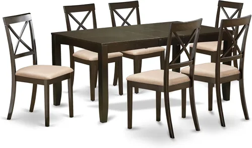 Miniatura 9 de East West Furniture LYBO5-CAP-C - Juego de mesa de comedor de 5 piezas, incluye una mesa de cocina rectangular con hojas de mariposa y 4 sillas