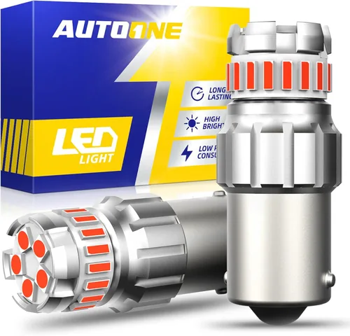 Miniatura 14 de AUTOONE Bombilla LED roja 1157 para luces de freno, bombillas LED BAY15D 2057 2357 7528 para luz trasera, 300% más brillantes, Canbus listas