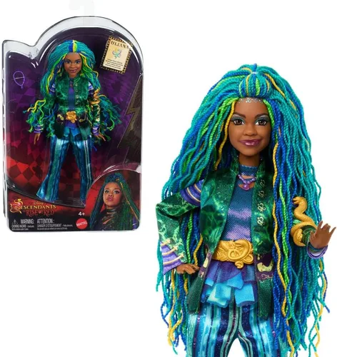 Mattel Disney Descendants: The Rise of Red Fashion Doll & Accessory Uliana, hermana menor de Úrsula con ropa y collar inspirados en películas