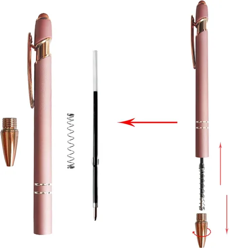 Miniatura 6 de Aozora Paquete de 18 Bolígrafos de Punta de Bola de Escritura Suave 2 en 1 Stylus Bolígrafo Retráctil de Punta de Bola con Punta Stylus Decoración